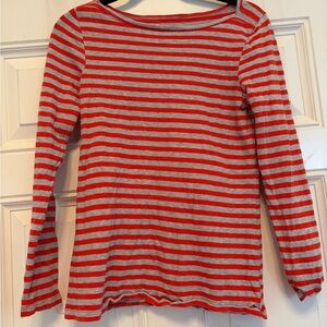 J. Crew Red and Gray Painter T-Shirt